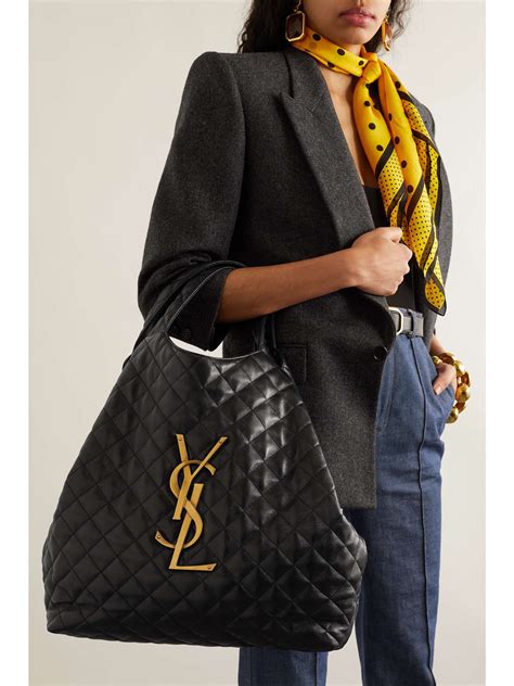 ysl cotton tote bag|ysl large quilted tote bag.